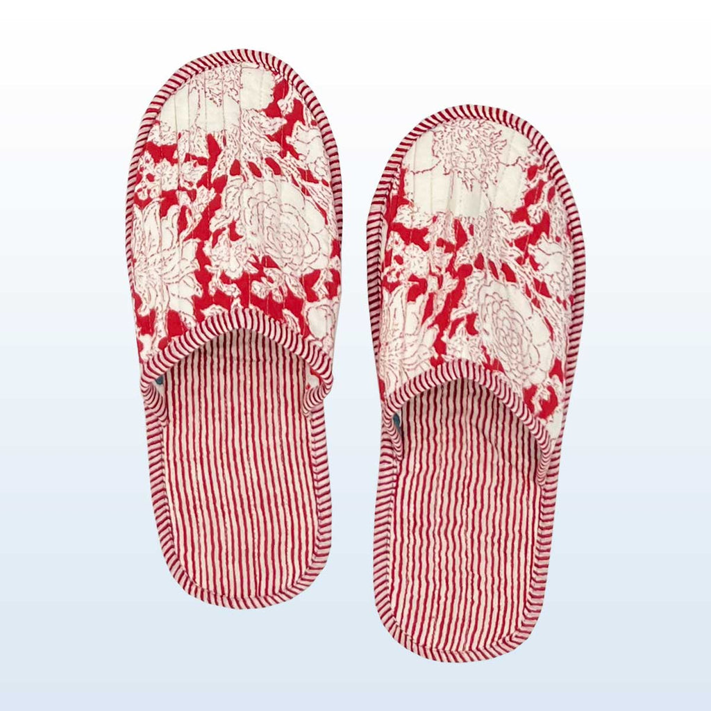 NAYNA Blockprint Quilted Slippers