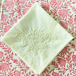 WHITE ROSE Embroidered Napkins