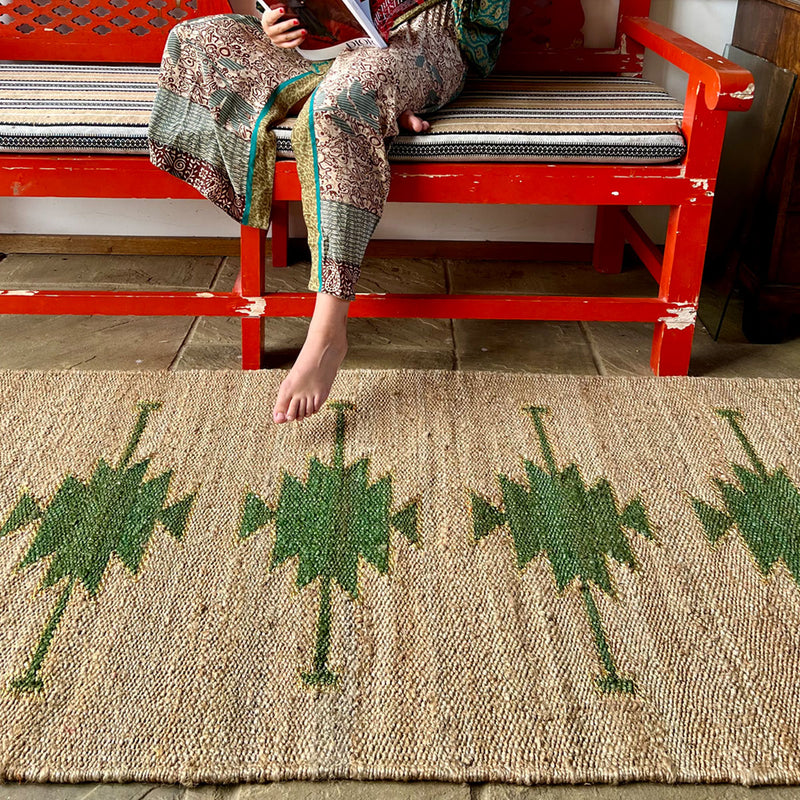 TANTRA Pine Gold Handmade Hemp Jute Floor Runner