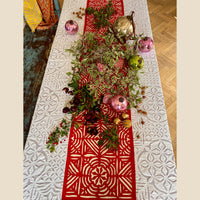 MALAIKA Berry Applique Table Runner