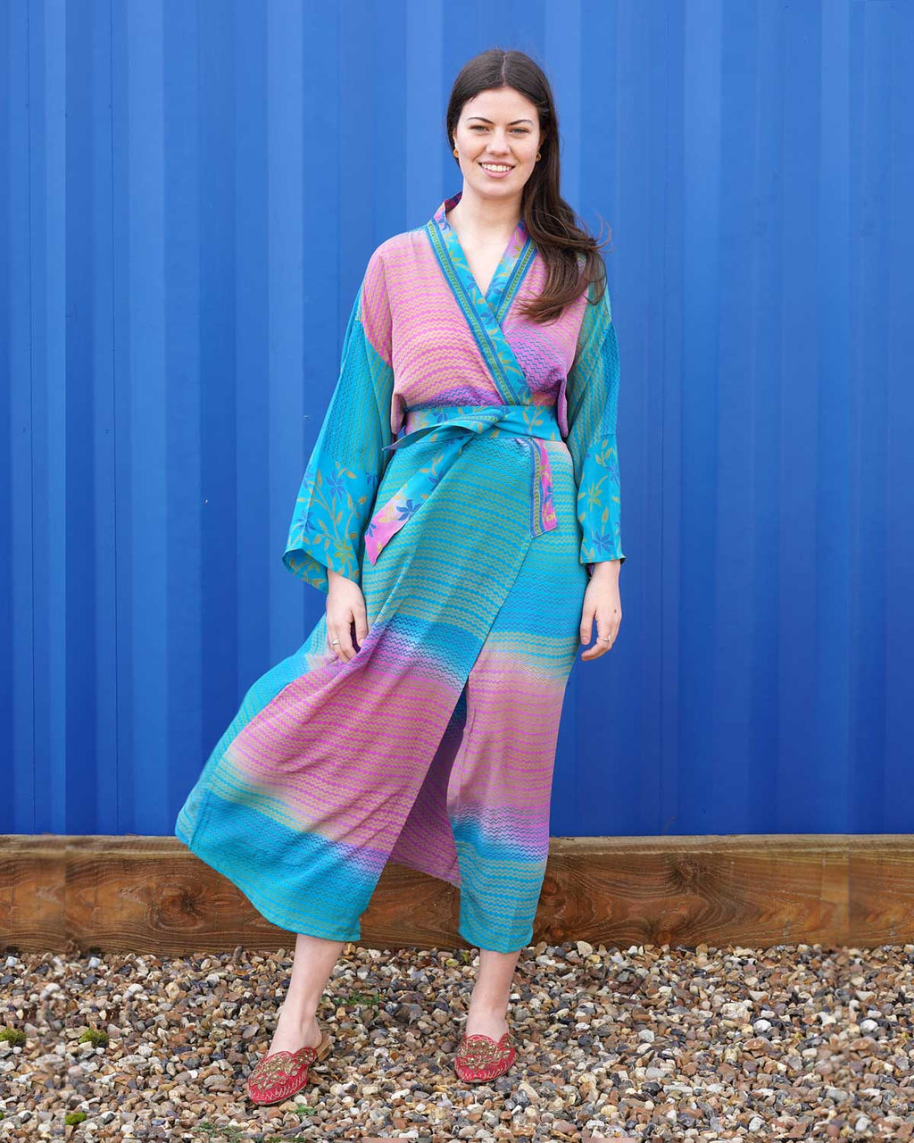 NIMA Long Silk Kimono
