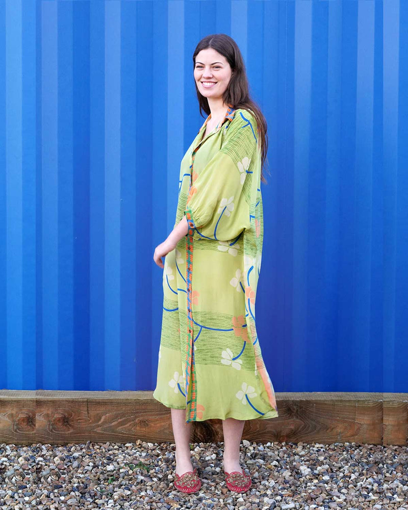 LUNA Silk Shirt Dress