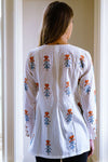 NARGIS Scarlet Blockprint Top